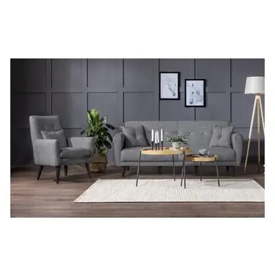 Atelier del Sofa Sofa-Bed Set ARİA-TAKIM4-S 94216 Dark Grey