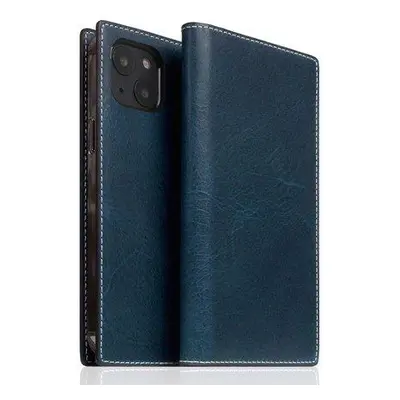 SLG Design puzdro D7 Italian Wax Leather pre iPhone 14 Plus - Blue