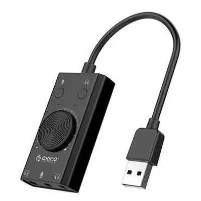 Orico multifunkční externí zvuková karta USB 2.0, 10 cm,