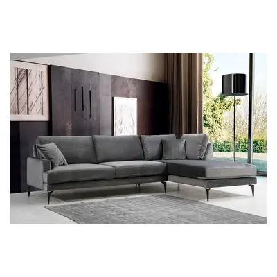 Atelier del Sofa Corner Sofa Papira Corner Right (L3+Chl) - Anthracite