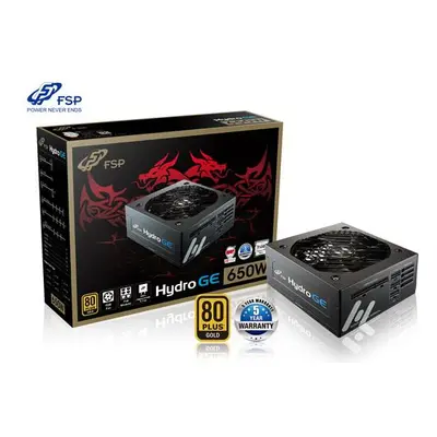 FORTRON zdroj HYDRO GE 650W / ATX / akt. PFC / 135mm fan / 80 Plus Gold / modulární, PPA6504004