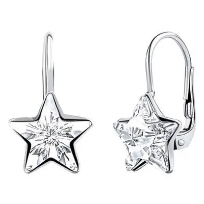 Swarovski Elements star Dětské stříbrné visací bílé hvězdičky 31227.1 Crystal bílá čirá křišťálo