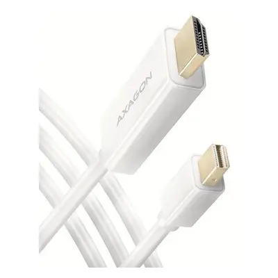 AXAGON RVDM-HI14C2W, Mini DisplayPort > HDMI 1.4 redukce / kabel 1.8 m, 4K/30Hz, bílý