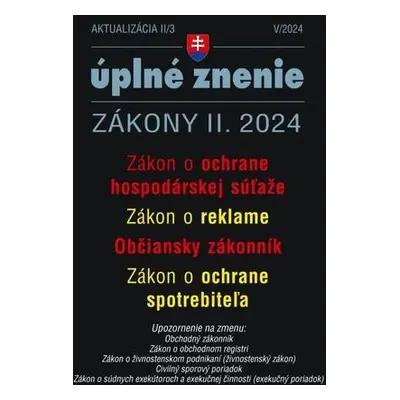 Aktualizácia II/3 2024 – Občiansky zákonník a ochrana spotrebiteľa