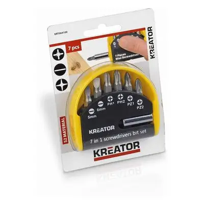 KREATOR KRT064100 Sada bitů s nástavcem PZ/PL/PH 7dílů