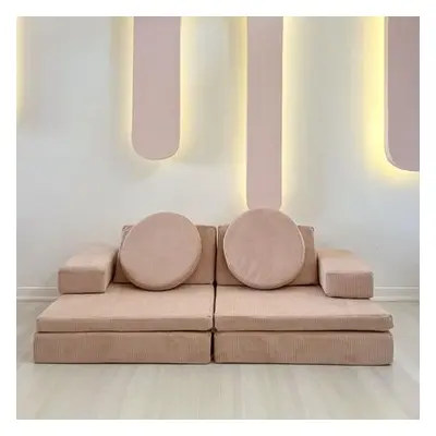 Atelier del Sofa 2-Seat Sofa-Bed Puzzle - Pink