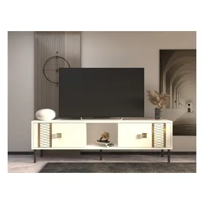 Hanah Home TV Stand Frede - White, Gold WhiteGold