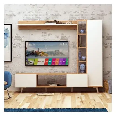 Hanah Home TV Unit Rambuty OakWhite