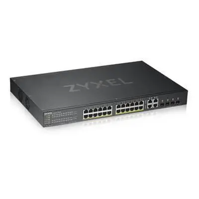 Zyxel GS1920-24HPv2 28-port Gigabit WebManaged PoE Switch, 24x gigabit RJ45, 4x gigabit RJ45/SFP