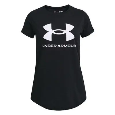 Under Armour Dívčí triko Live Sportstyle Graphic SS black YM, Černá, 137, -, 150, –