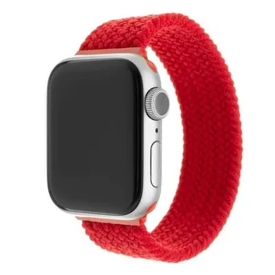 Elastický nylonový řemínek FIXED Nylon Strap pro Apple Watch 42/44/45/49mm, velikost L, červený