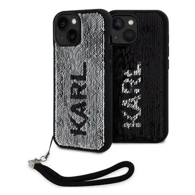 Karl Lagerfeld Sequins Reversible Kryt iPhone 15 černý/stříbrný