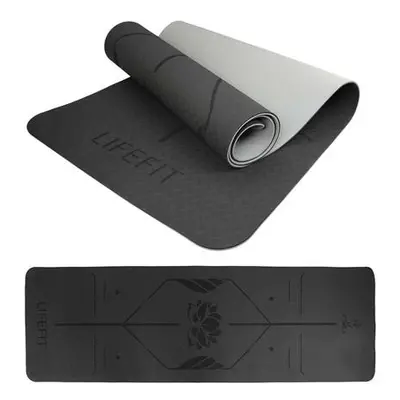 Podložka LIFEFIT YOGA MAT LOTOS DUO, 183x58x0,6cm, černá