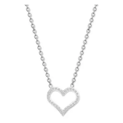 CRYSTalp Romantický ocelový náhrdelník s krystaly Sparkling Heart 30449.E