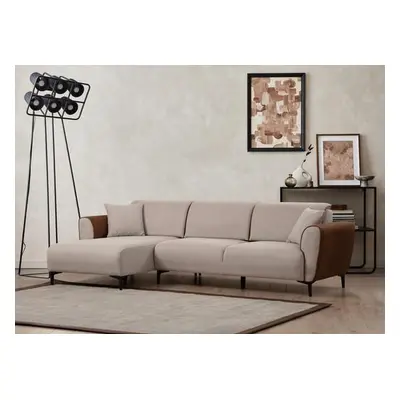 Atelier del Sofa Corner Sofa-Bed Aren Left - Beige, Cinnamon BeigeCinnamon