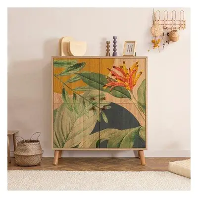 Hanah Home Multi Purpose Cabinet Multilüx Saka SonomoGreenYellow