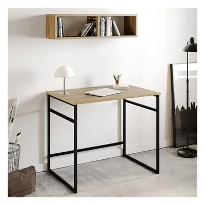 Hanah Home Study Desk Gama - Oak, Black OakBlack