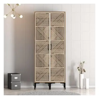 Hanah Home Wardrobe Kumsal PP - Walnut, Cream WalnutCream