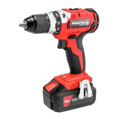 PRAKTIK-TOOLS AKU Vrtačka 18V bezuhlíková +nabíječka a 2 baterie 3Ah Q-LINE FLEXPOWER PT-PTQ019