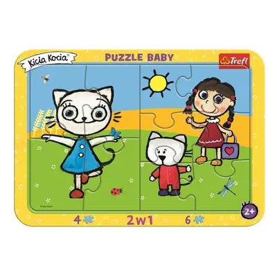 TREFL Baby puzzle Kicia Kocia: Šťastné kotě 2v1, 10 dílků