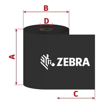 Zebra 156 mm x 450 m, TTR pryskyřice, D25/OUT 04800BK15645