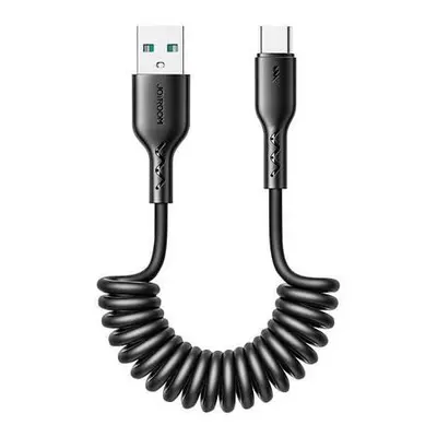 Rychlonabíjecí kabel do auta Joyroom USB-A na Type-C Easy-Travel Series 3A 1,5 m, vinutý (černý)