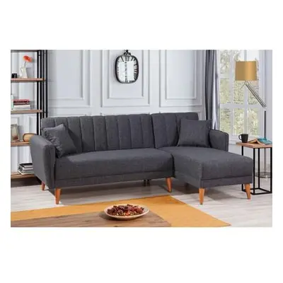 Atelier del Sofa Corner Sofa-Bed Aqua Coner Right - Dark Grey