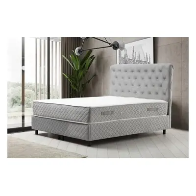 Hanah Home Double Bed Base & Headboard Sonata 150 x 200 - Grey