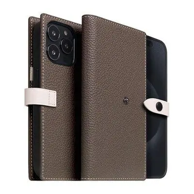 SLG Design puzdro D8 Magsafe Hybrid Full Grain Leather pre iPhone 15 Pro - Etoff Cream