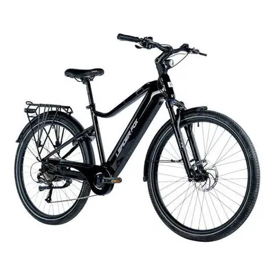 Leader Fox E-BIKE 28" SANDY GENT 17,5"-1, BLACK MATT/BLUE+GREY (REAR MOTOR), vel. 17,5"