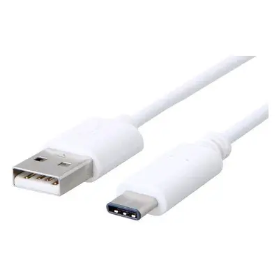 Kabel C-TECH USB 2.0 AM na Type-C kabel (AM/CM), 1m, bílý