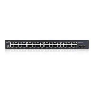 ZyXEL GS1900-48/50-port Gigabit Web Smart switch: 48x Gigabit metal + 2x SFP, IPv6, 802.3az (Gre