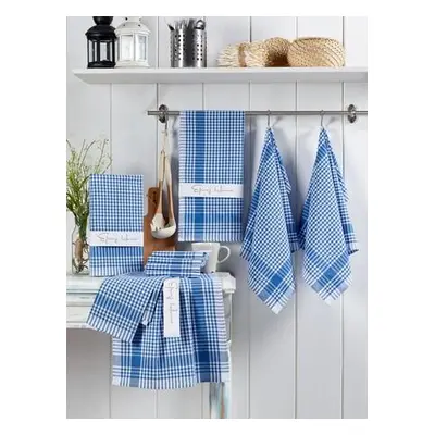 Hermia Wash Towel Set (10 Pieces) Pötikareli - Blue BlueWhite