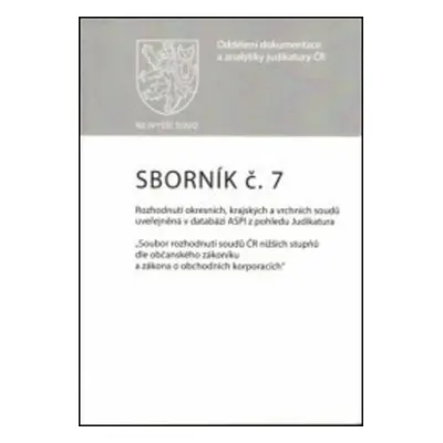 Sborník č. 7 Rozhodnutí okresních, krajských a vrchních soudů