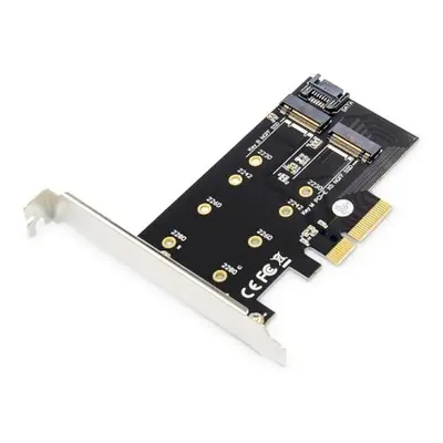 Digitus M.2 NGFF / NVMe SSD PCIexpress Add-On karta podporuje B, M a B + M Key, velikost 80,60,4