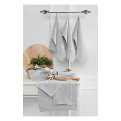 Hermia Kitchen Towel Set (10 Pieces) Lola - Grey