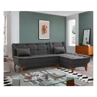 Atelier del Sofa Corner Sofa-Bed Santo - Anthracite