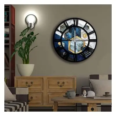 Wallity Decorative MDF Clock 5050MS-056 Multicolor