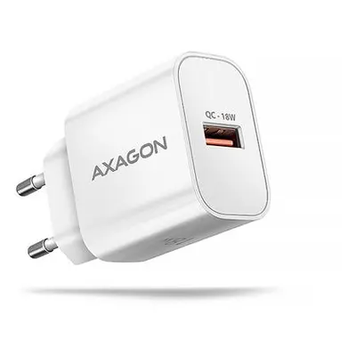 AXAGON ACU-QC18W, nabíječka do sítě 18W, 1x port USB-A, QC3.0/AFC/Apple, bílá