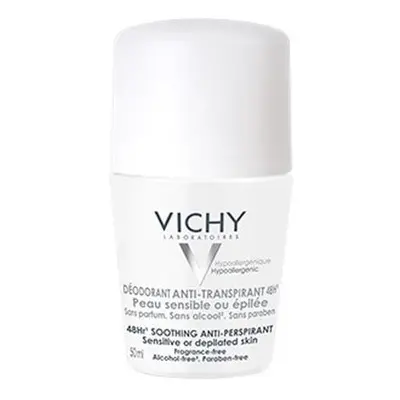 Vichy Deodorant-Antiperspirant 48h roll-on pro citlivou nebo depilovanou pokožku (Soothing Anti-