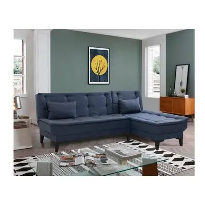 Atelier del Sofa Corner Sofa-Bed Santo-S - Navy Blue