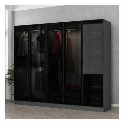 Hanah Home Wardrobe Kale - 6652 AnthraciteBlack