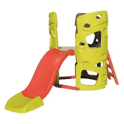 Smoby set prolézačka Multi-Activity Tower na šplhání se skluzavkou a odrážedlo bagr a nákladní a