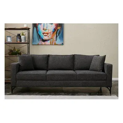 Atelier del Sofa 3-Seat Sofa Berlin - Anthracite, Black AnthraciteBlack