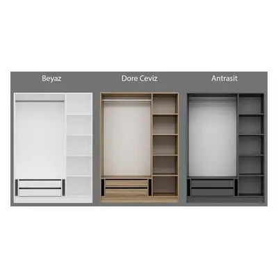 Hanah Home Wardrobe Kale 135 Anthracite - 190