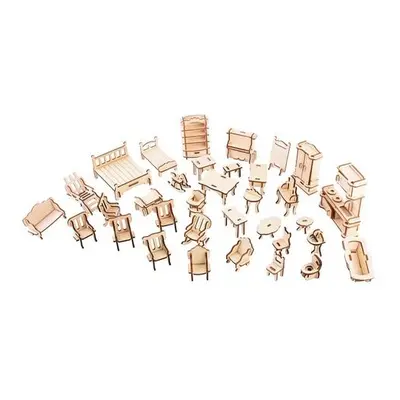 Woodcraft Dřevěné 3D puzzle Nábytek