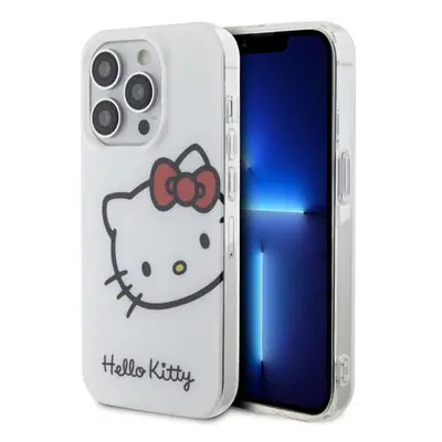 Hello Kitty IML Head Logo Kryt iPhone 15 Pro Max bílý