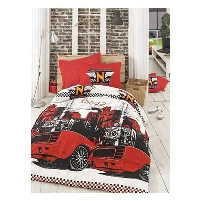 L'essentiel Maison Ranforce Double Quilt Cover Set Bolide - Red RedWhiteBlack