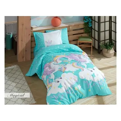 L'essentiel Maison Poplin Single Quilt Cover Set Magical - Blue BlueWhiteYellowPink