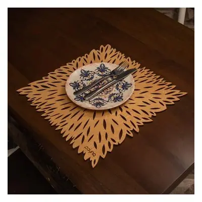 Hermia Table Mat Set (4 Pieces) Pointy - Honey